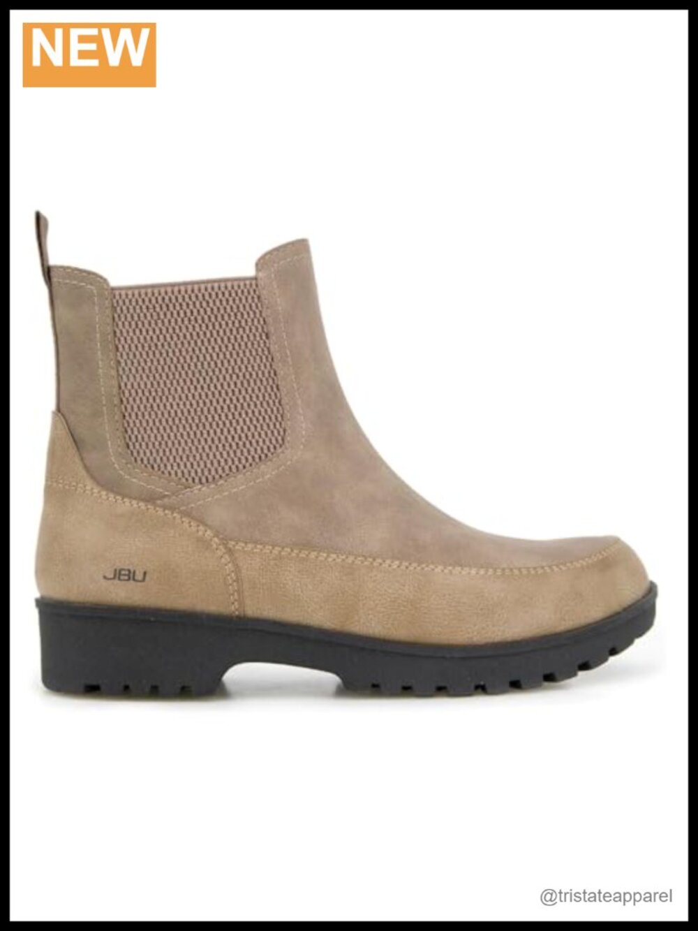 JBU by Jambu Women's Water Resistant Ankle Chelsea Boots Memory Foam Nubuck